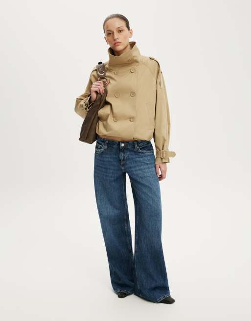 Cotton On Porter cropped trench in brown, 2 of 4