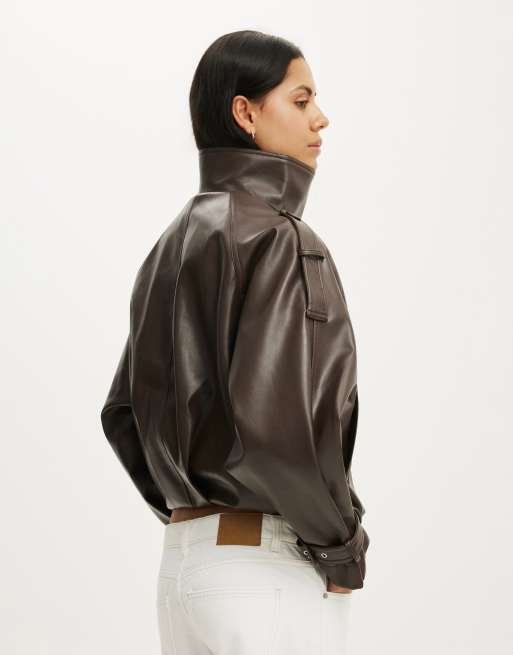 Cotton On Porter cropped trench in brown, 4 of 4