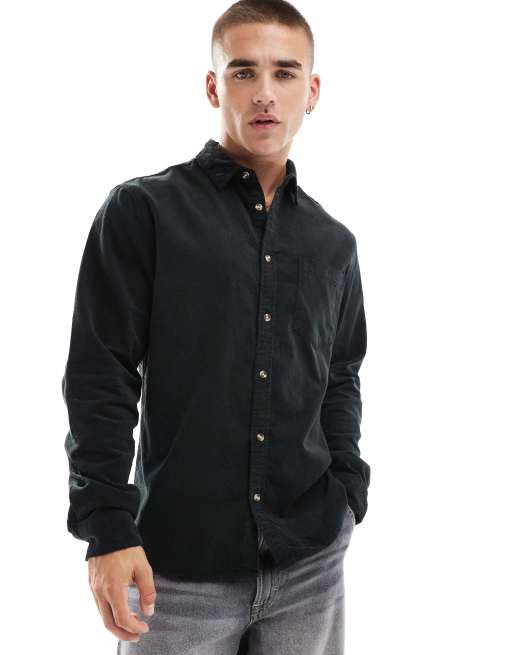 Cotton On Portland long sleeve shirt in black - BLACK