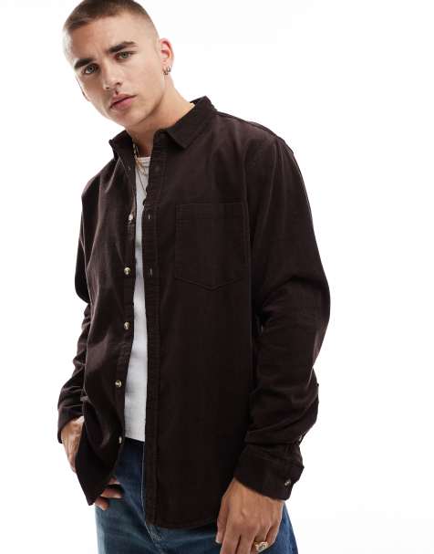 Cotton On Portland long sleeve shirt in burgundy - view 1