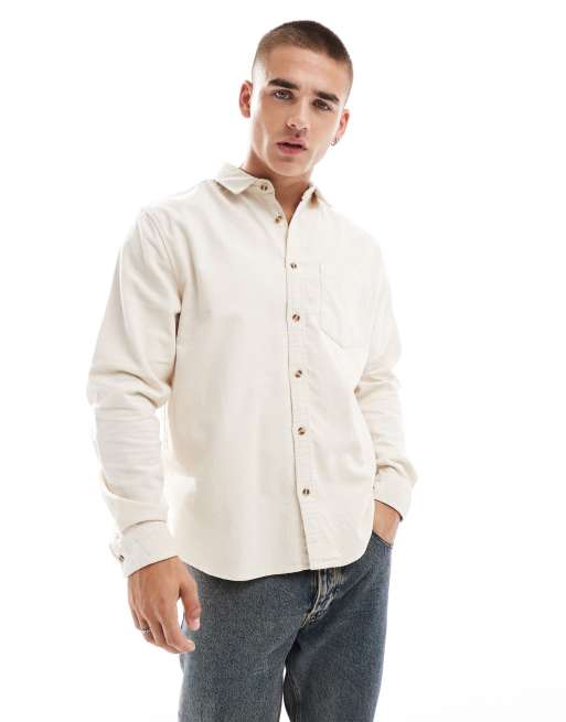 Cotton On Portland long sleeve shirt in off-white - IVORY