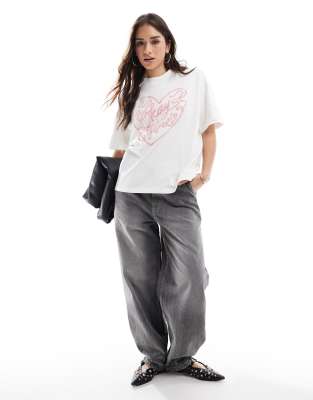 COTTON:ON COTTON ON PREMIUM BOXY TEE WITH OKAY FINE GRAPHIC 