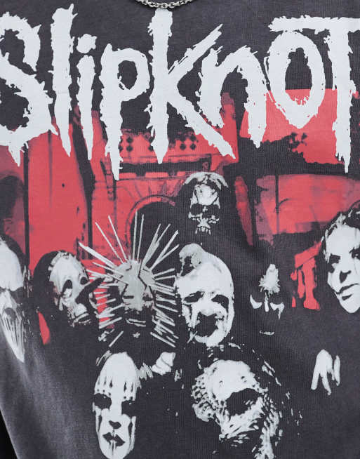 Cotton On premium loose fit Slipknot T-shirt in gray, 4 of 4