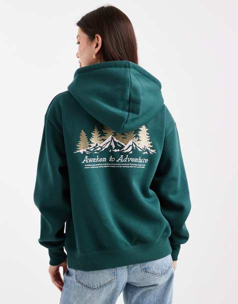 Cotton On premium oversized hoodie in pine - view 1