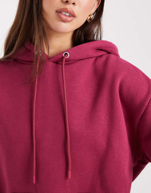 Cotton On premium oversized hoodie in washed dark lotus - part of a set, 3 of 4