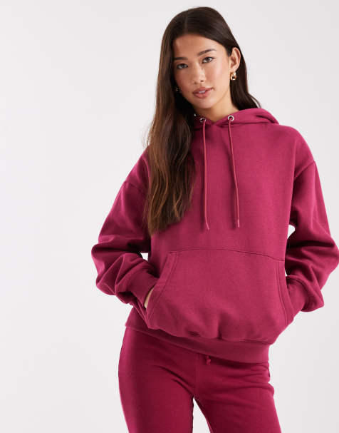 Cotton On Premium – Purpurowa bluza oversize z kapturem, część zestawu - view 1