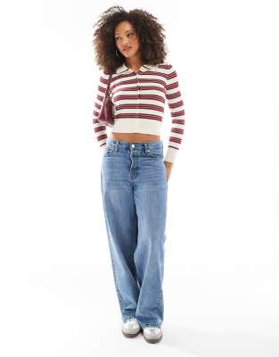 Cotton:on Cotton On Preppy Button Through Jersey Polo In White
