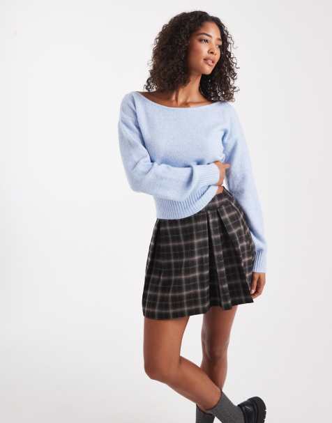 Cotton On - Pull en maille luxueuse à épaules dénudées - Bleu étoile cosmique - view 1