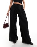 [Cotton:On] Cotton On pull on pants in black pinstripe 12 Black Pinstripe