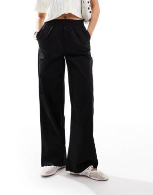 Cotton:On Cotton On pull wide leg pants in black