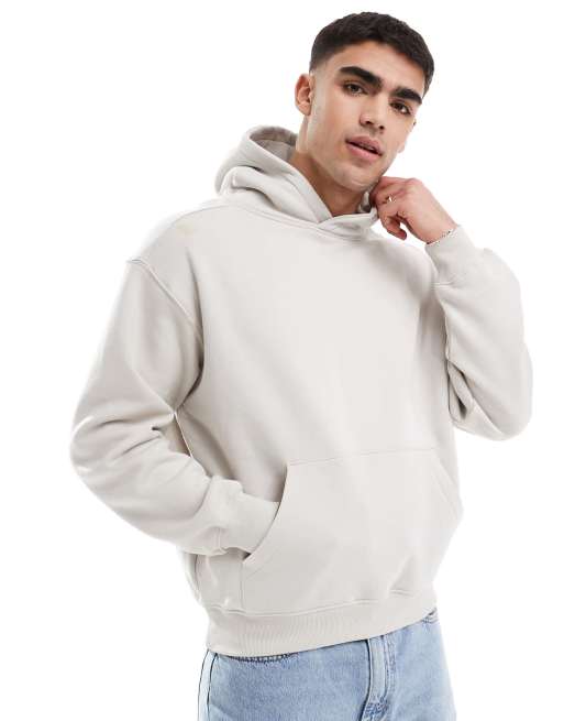 Cotton On Men s Box Fit Hoodie Off White Xs