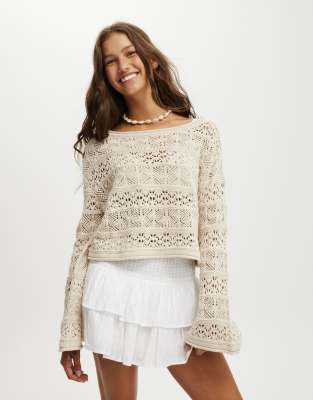 Cotton On - Pullover in Porzellanweiß-Neutral