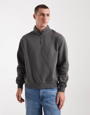 Cotton On quarter zip fleece in slate stone slate stone 11790₽