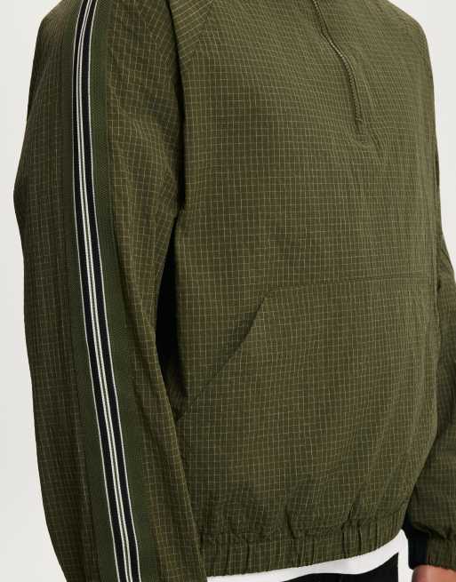 Cotton On Quarter zip spray jacket in green, 3 of 4