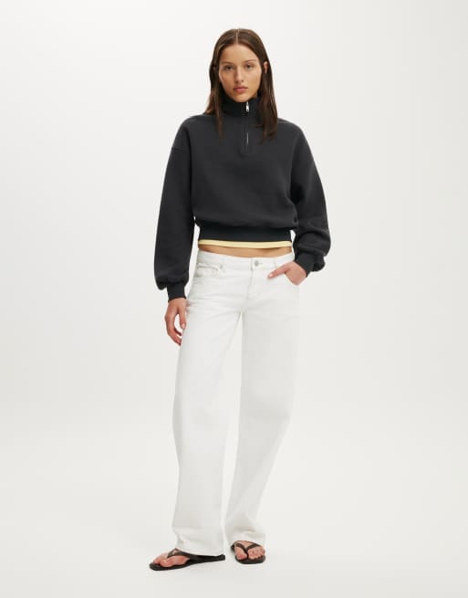 Cotton On Quarter zip sweatshirt in charcoal, 2 of 4