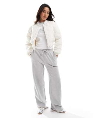 [Cotton:On] Cotton On quilted rib bomber jacket in coconut milk-Black XL Coconut milk