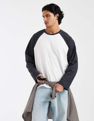 Cotton On Raglan Long Sleeve T-shirt In Multi