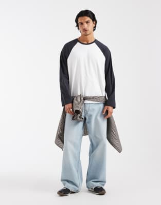Cotton On Raglan Long Sleeve T-shirt In Multi