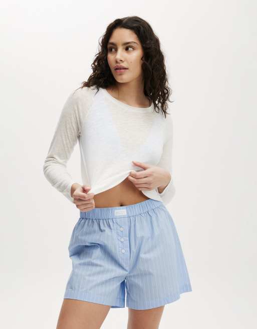 Cotton On Raglan long sleeve top in white - WHITE