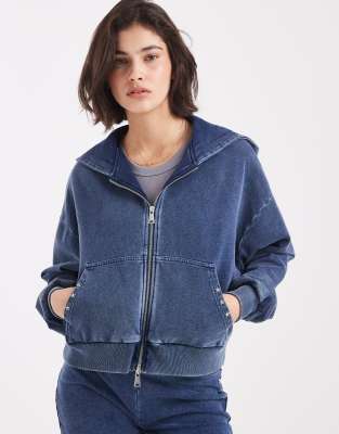 Cotton On Raglan Oversized Hoodie In Blue