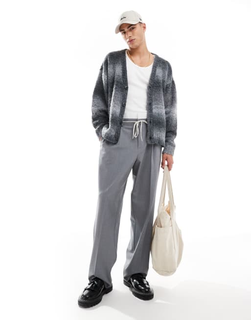Cotton On - Recht gebreid vest in middernacht ombre, 2 van 4