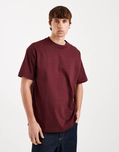 Cotton On - Recht T-shirt in bordeauxrood - view 1