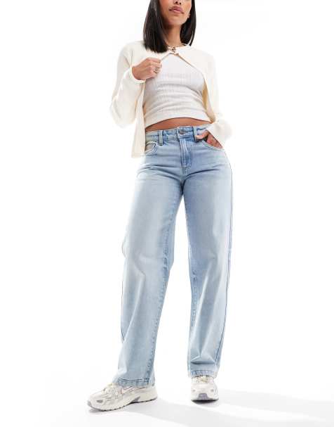 Cotton On - Rechte jeans met lage taille in blauw - view 1