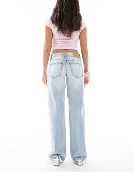 Cotton On - Rechte jeans met lage taille in notion blauw, 2 van 5