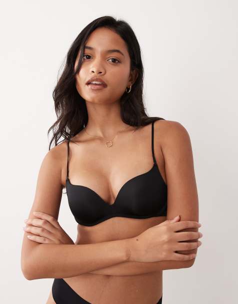 Cotton On - Reggiseno senza ferretto con scollo a cuore nero - view 1