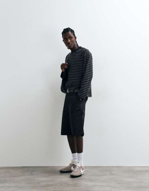 Cotton On regular fit langærmet top i sort og hvid stribe, 4 af 5