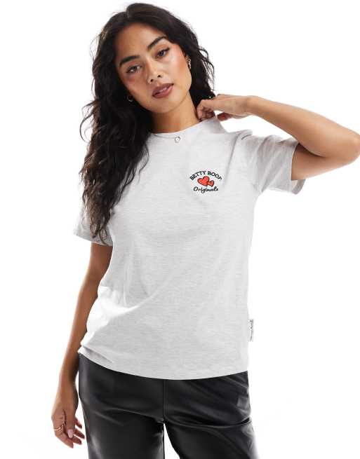 Cotton On regular fit t-shirt in gray with Betty Boop retro graphic, 2 of 4