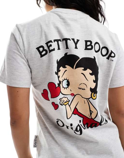 Cotton On regular fit t-shirt in grey with Betty Boop retro graphic, 4 of 4