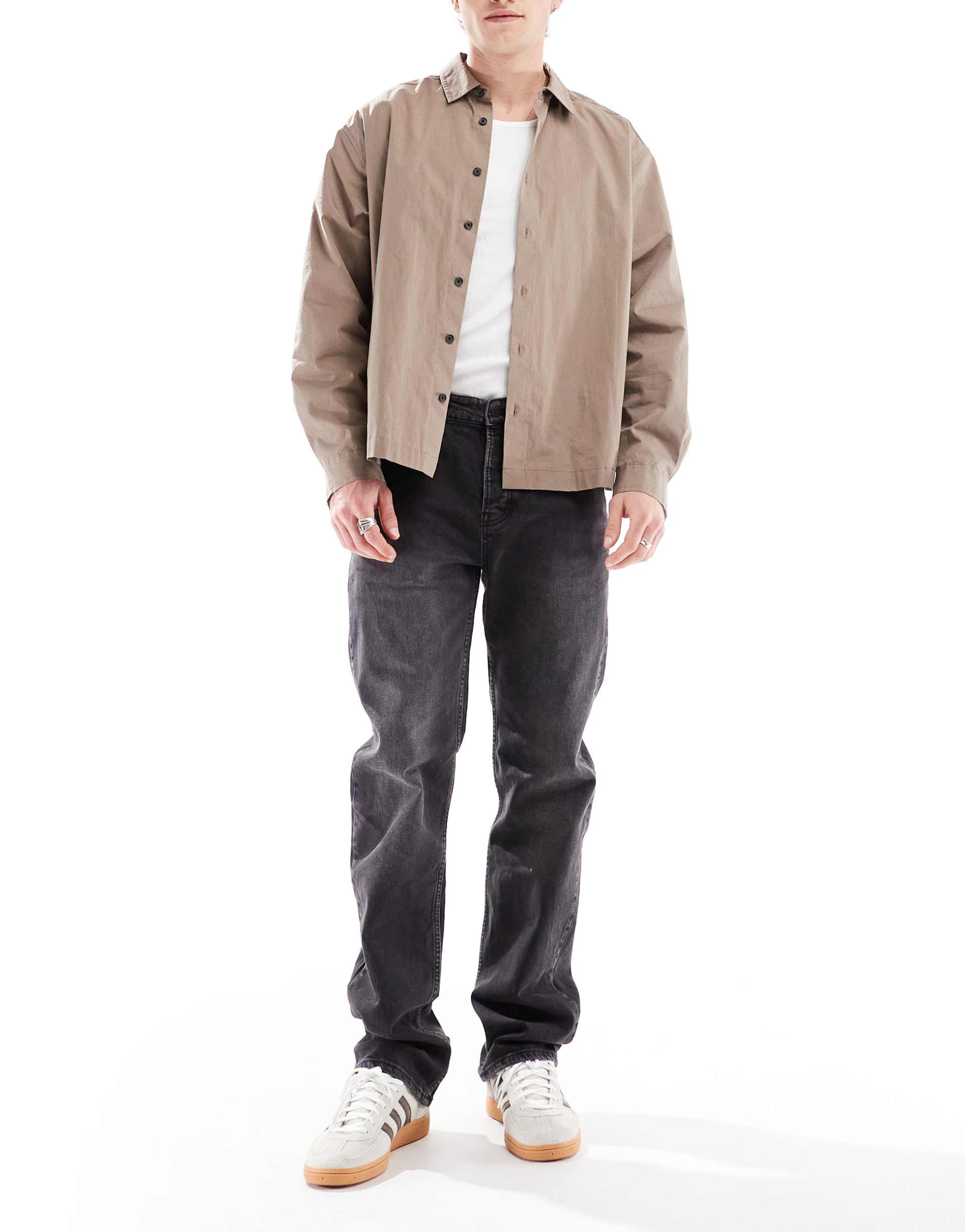 cotton on regular slim fit jeans in vision black denim