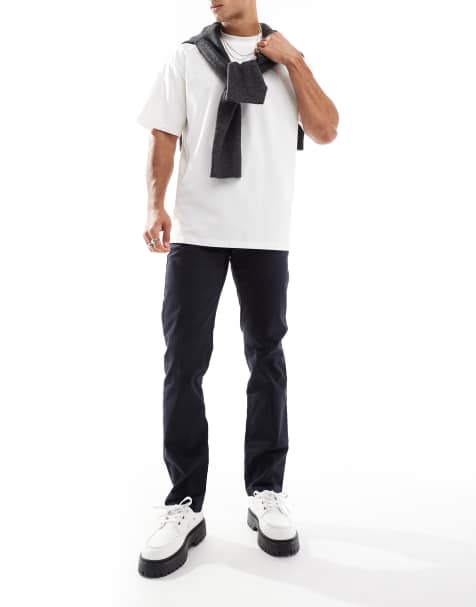 Cotton On Regular straight chino in navy - view 1