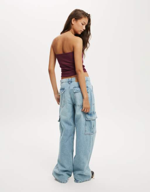 Cotton On Relaxed cargo jean in blue, 4 of 4