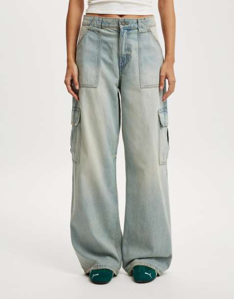 Cotton On Relaxed cargo jean in blue - view 1