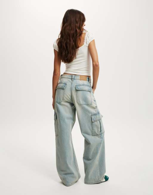 Cotton On Relaxed cargo jean in blue, 4 of 4