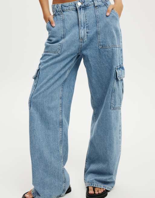 Cotton On Relaxed cargo jean in cleanwater blue , 2 of 5