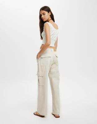 Cotton On Relaxed cargo jean in soft taupe - view 1
