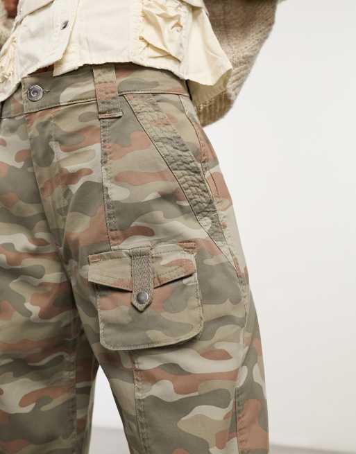 Cotton On relaxed cargo pants in camo wash