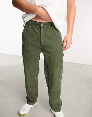 Cotton On relaxed carpenter pants in khaki corduroy 