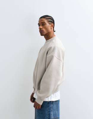 Cotton On Relaxed Crew Neck Sweatshirt In Gray