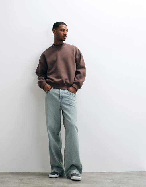 Cotton On relaxed crew sweater in espresso, 2 of 5