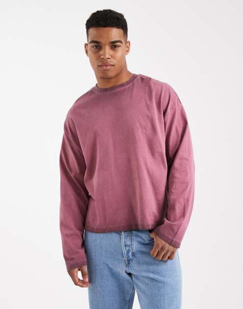 Cotton On relaxed fit y2k long sleeve top in velvet plum