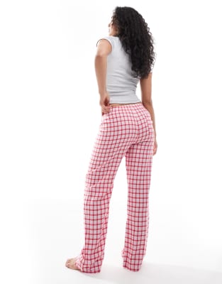 Cotton:on Cotton On Relaxed Flannel Pajama Bottoms In Red