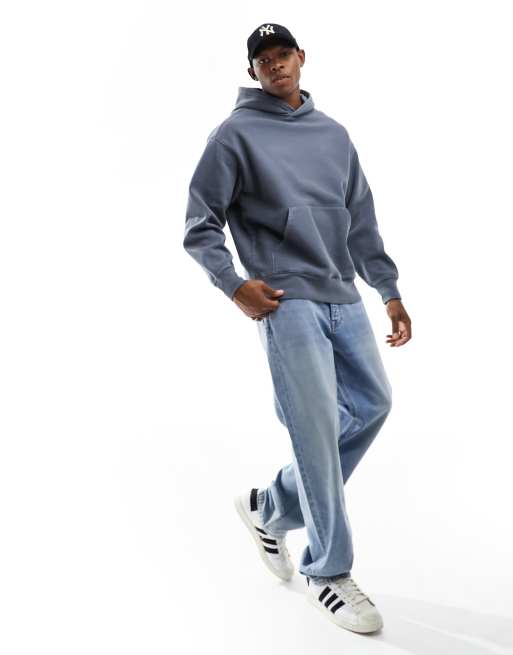 Cotton On relaxed hoodie in dusty denim jersey , 3 of 4
