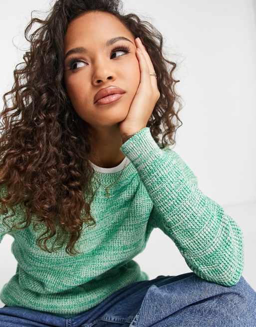 Cotton On relaxed jumper in green marl , 4 of 4