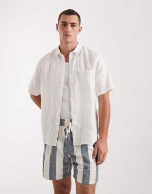 Cotton On relaxed linen shirt in white white