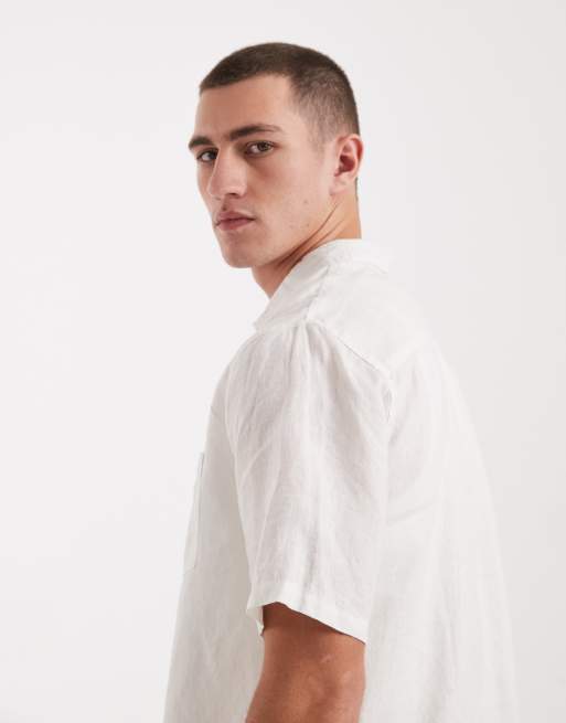 Cotton On relaxed linen shirt in white, 4 of 5