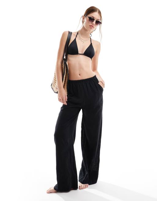 Cotton On Relaxed pocket beach pant in black - BLACK